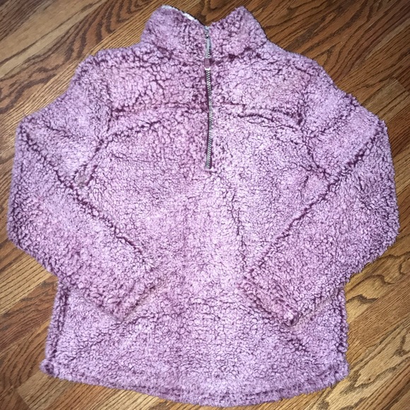 GreenTea Sherpa 1/4 Zip Pull Over Burgundy Small - Picture 2 of 12